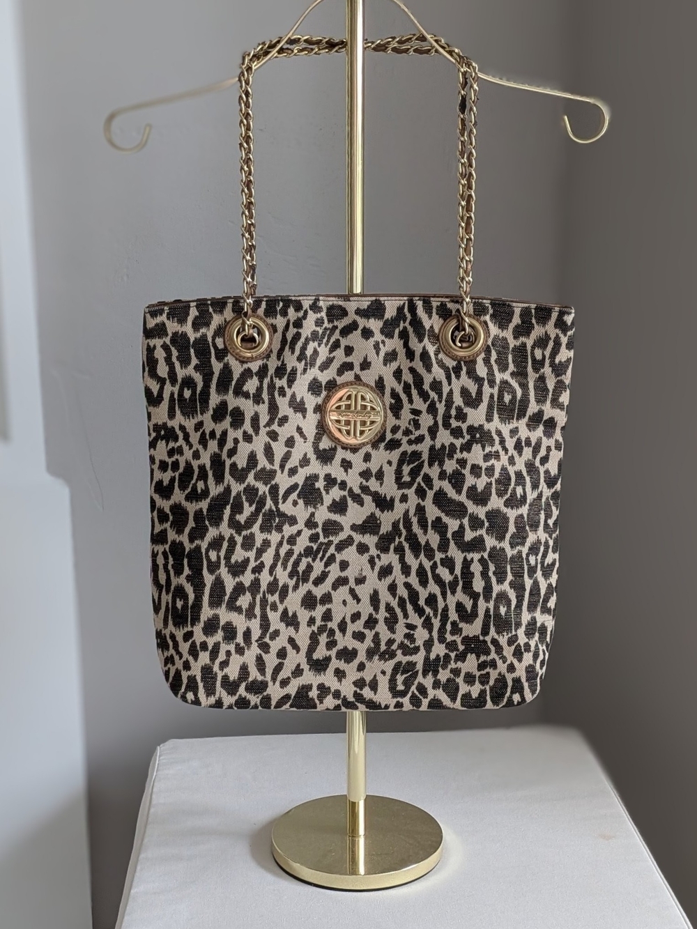 Kate Landry Shimmery Leopard Print Tote